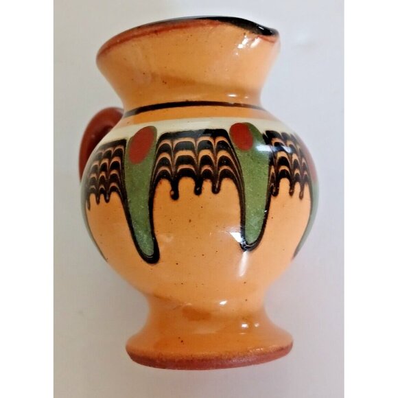 Gorgeous Pottery Small Pitcher Jug Vase Clay ? Marked - Picture 7 of 9